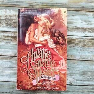 Awake Savage Heart by Sonya‎ Pelton Vtg 1983 Zebra PB Romance Clinch Cover